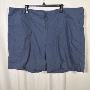 Columbia Men's Cargo Shorts Size 44 Blue Utility Outdoor Hiking 8" Inseam